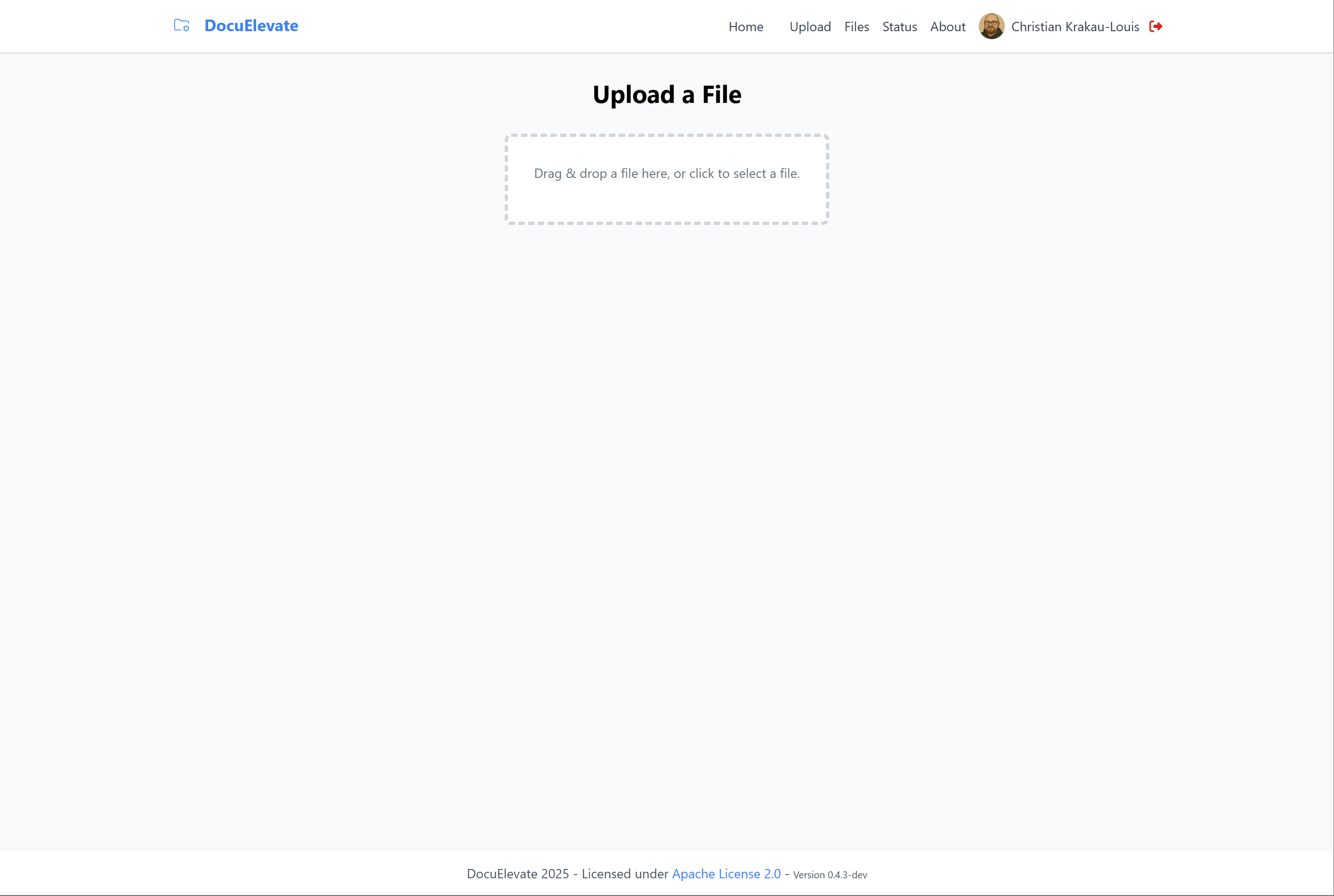 Upload Interface
